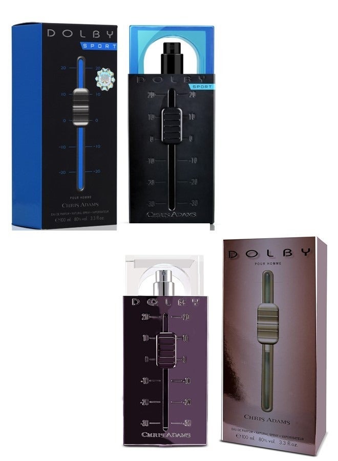 Chris Adams Dolby and Dolby Sports Eau De Parfum Combo for Men Powerful Long-Lasting Fragrance Duo for Everyday and Active Wear - Image 1